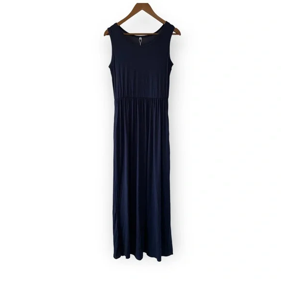 Auselily Dresses | Nwt Auselily Navy Blue Maxi Dress | Color: Blue | Size: M | Suzannez1'S Closet